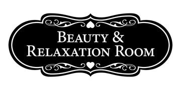 Signs ByLITA Designer Beauty & Relaxation Room Wall or Door Sign